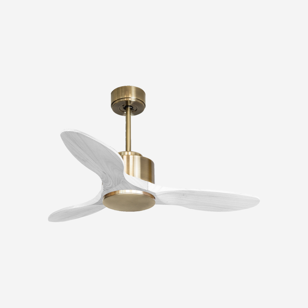 Ventilateur de plafond Réversible  Thermostat Wifi Moteur à courant continu Toits en pente Télécommande Hypersilence Mémoire