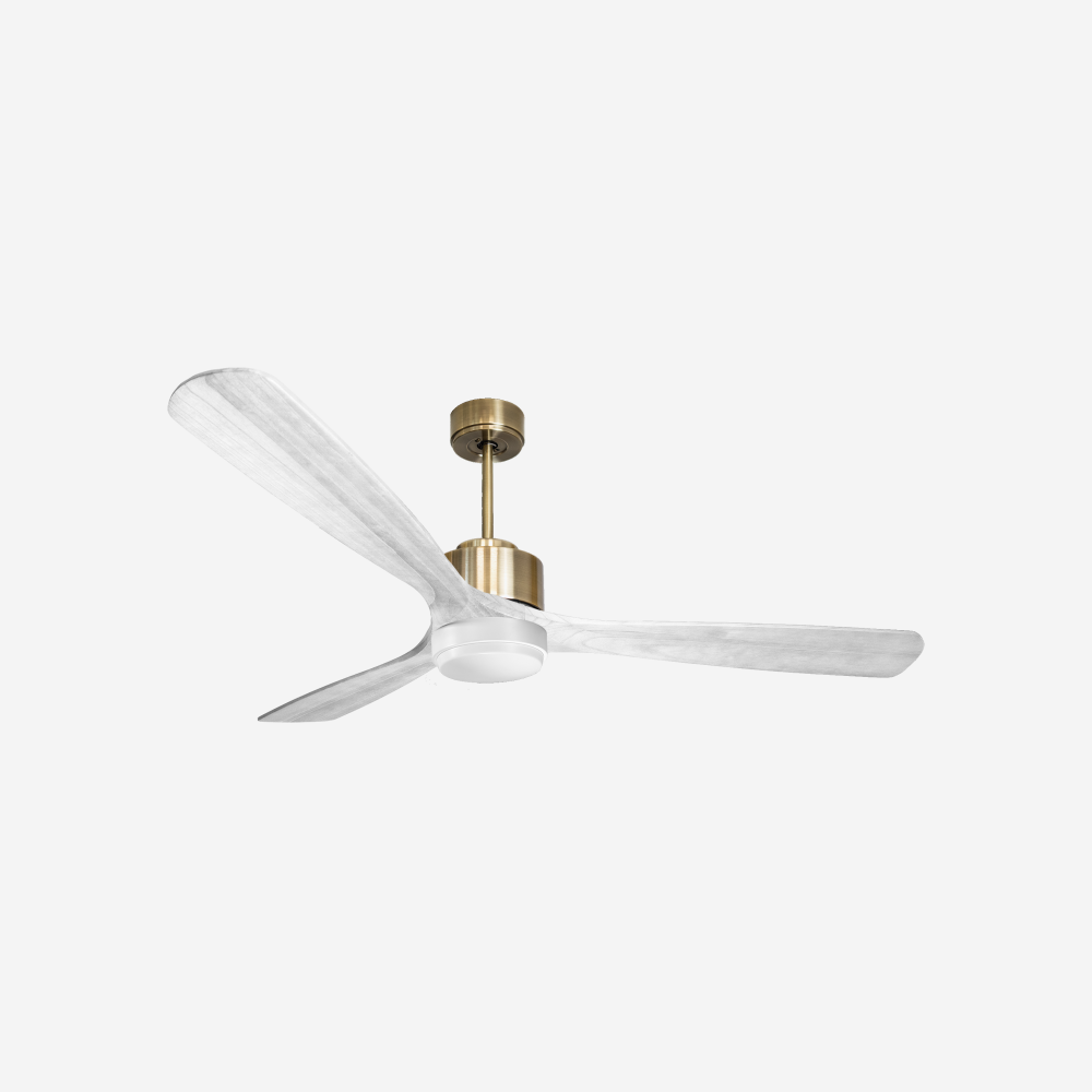 Ventilateur de plafond Réversible  Thermostat Dimmable Wifi Moteur à courant continu Toits en pente Télécommande Lumière à trois tons Hypersilence Mémoire