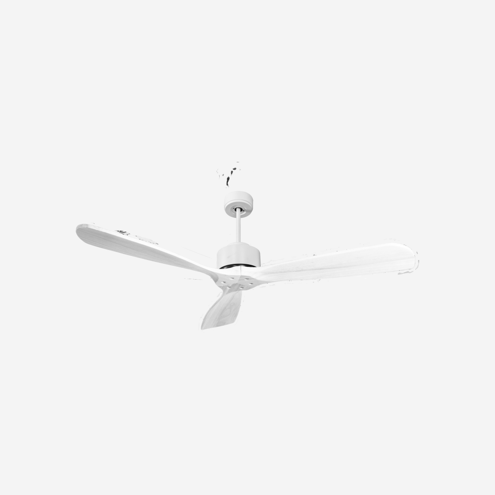 Ventilateur de plafond Réversible  Thermostat Wifi Moteur à courant continu Toits en pente Télécommande Hypersilence Mémoire FullWood