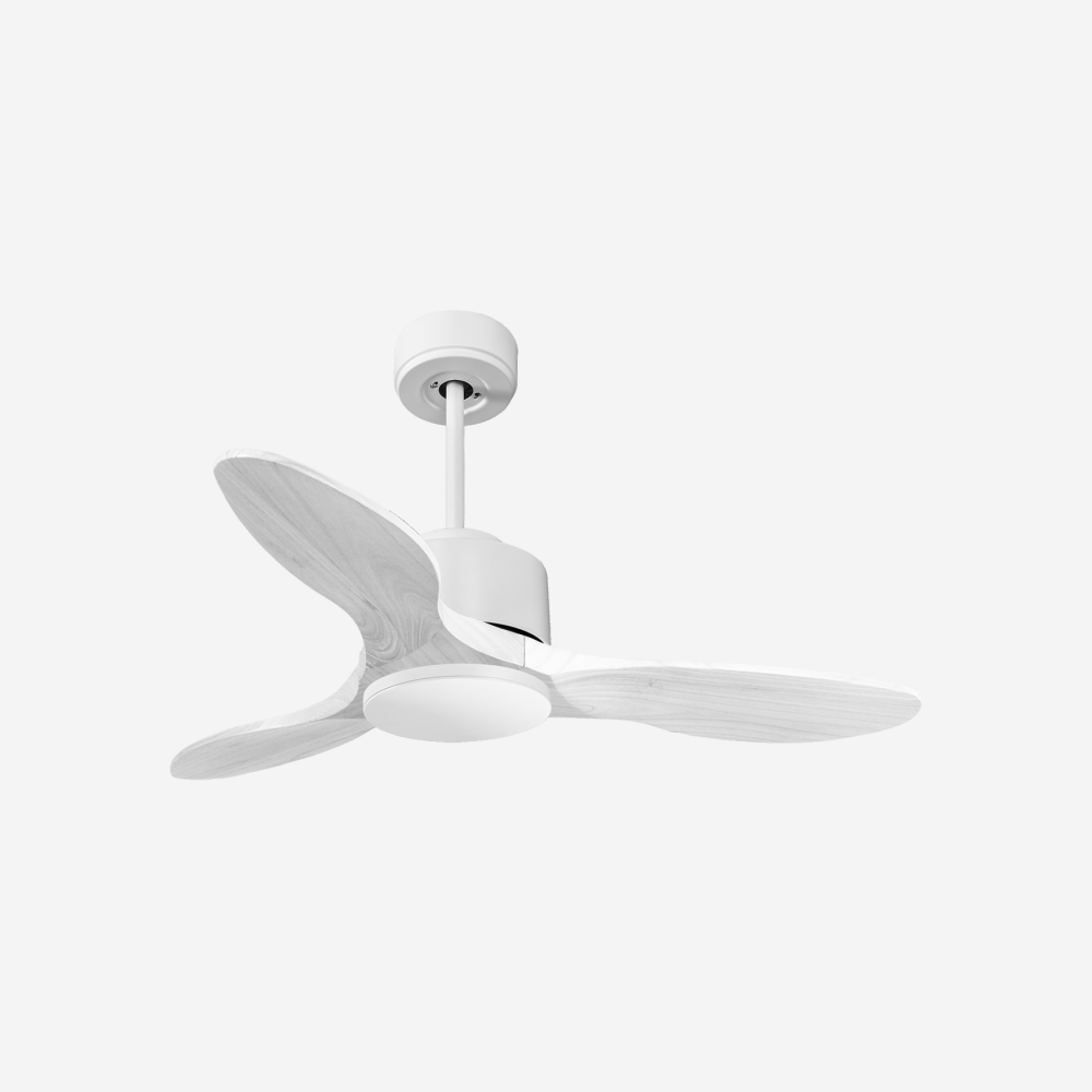Ventilateur de plafond Réversible  Thermostat Wifi Moteur à courant continu Toits en pente Télécommande Hypersilence Mémoire