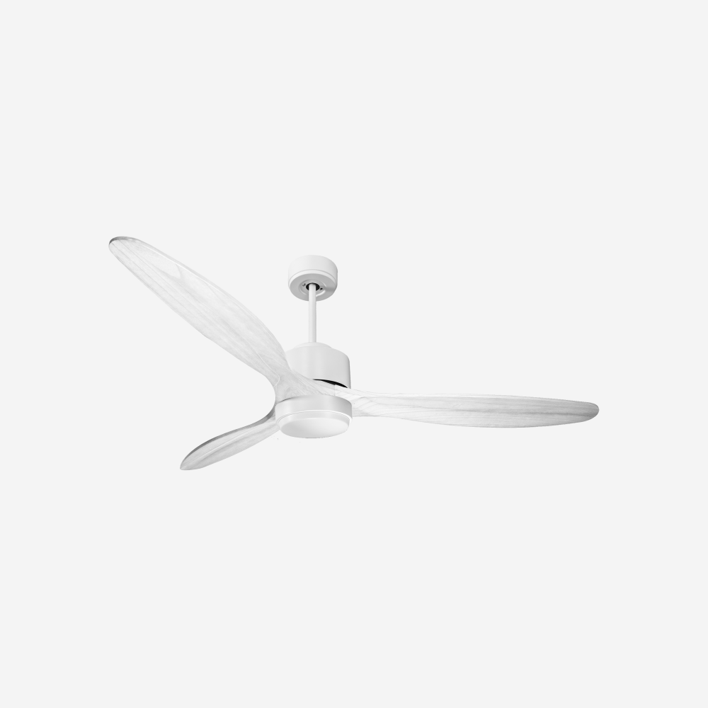 Ventilateur de plafond Réversible  Thermostat Dimmable Wifi Moteur à courant continu Toits en pente Télécommande Lumière à trois tons Hypersilence Mémoire