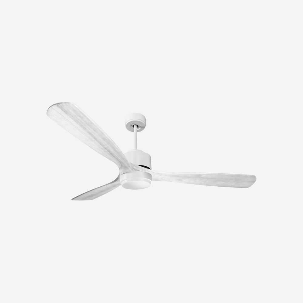 Ventilateur de plafond Réversible  Thermostat Dimmable Wifi Moteur à courant continu Toits en pente Télécommande Lumière à trois tons Hypersilence Mémoire