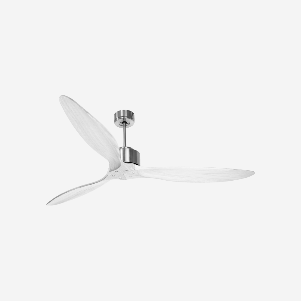 Ventilateur de plafond Réversible  Thermostat Wifi Moteur à courant continu Toits en pente Télécommande Hypersilence Mémoire FullWood