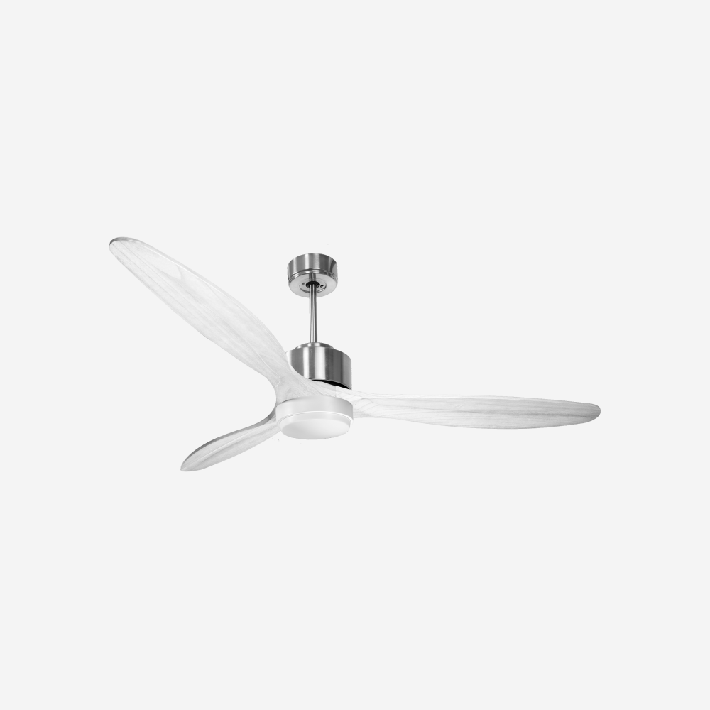 Ventilateur de plafond Réversible  Thermostat Dimmable Wifi Moteur à courant continu Toits en pente Télécommande Lumière à trois tons Hypersilence Mémoire