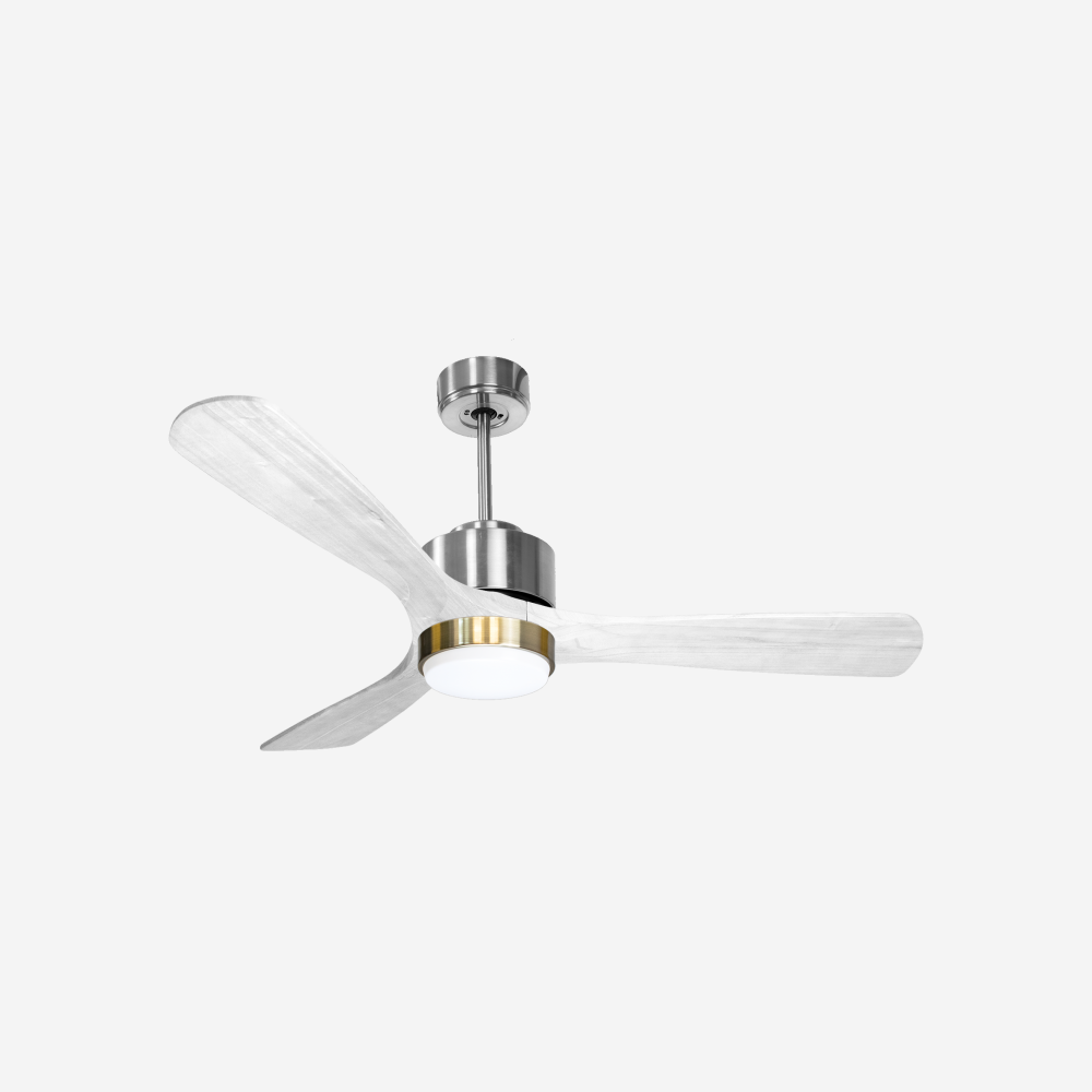 Ventilateur de plafond Wifi Moteur à courant continu Télécommande Lumière à trois tons Hypersilence Mémoire