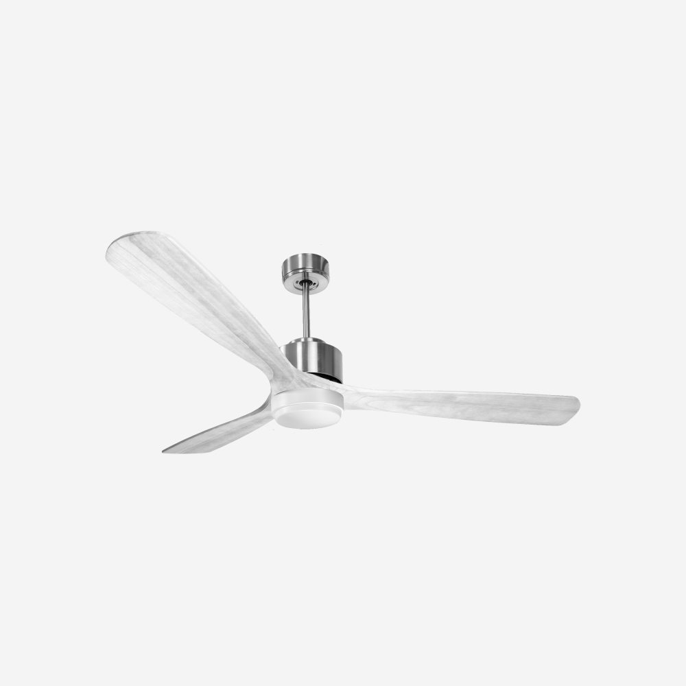 Ventilateur de plafond Réversible  Thermostat Dimmable Wifi Moteur à courant continu Toits en pente Télécommande Lumière à trois tons Hypersilence Mémoire
