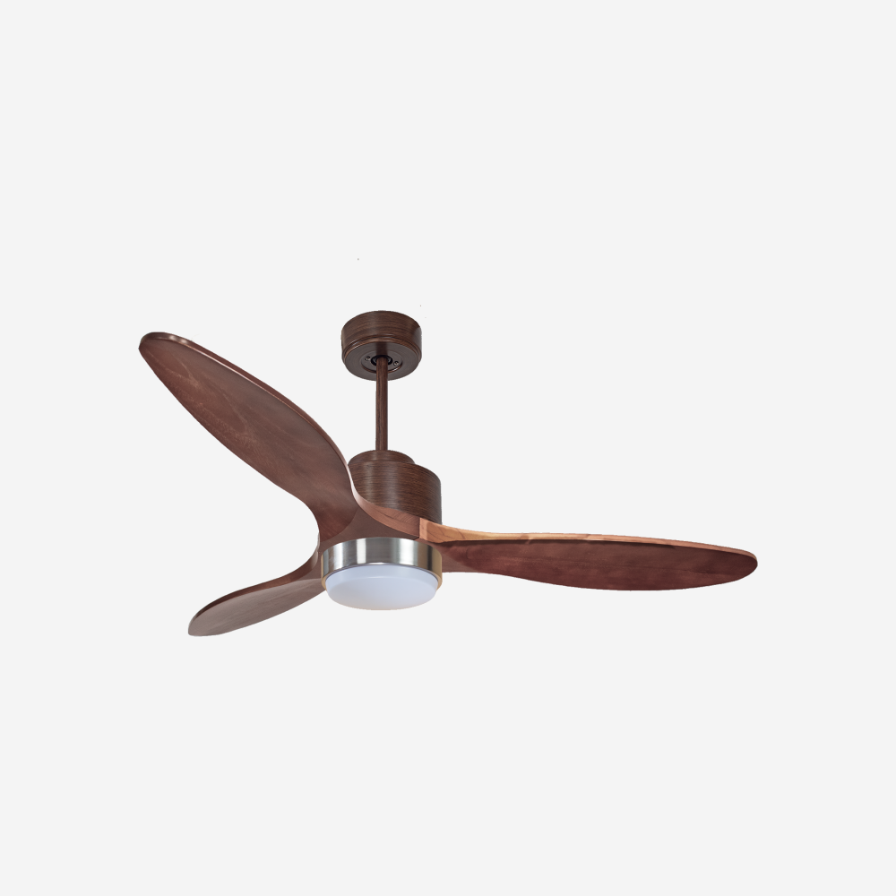 Ventilatore da soffitto Wifi Motore CC Telecomando Luce a tre toni Hypersilence Memoria