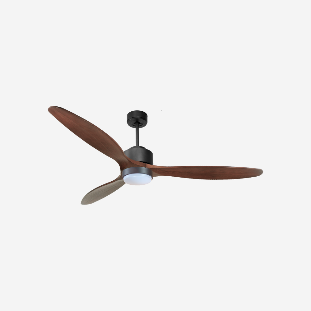 Ventilatore da soffitto Wifi Motore CC Telecomando Luce a tre toni Hypersilence Memoria