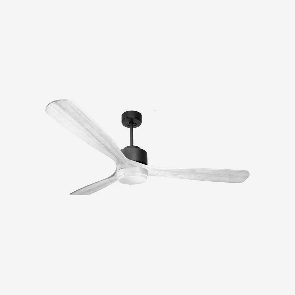 Ventilateur de plafond Réversible  Thermostat Dimmable Wifi Moteur à courant continu Toits en pente Télécommande Lumière à trois tons Hypersilence Mémoire