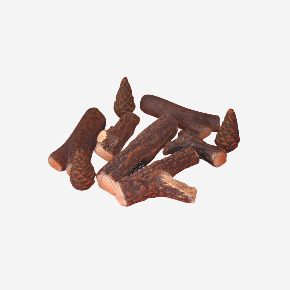 Legna Decorativa Ceramica Marrone