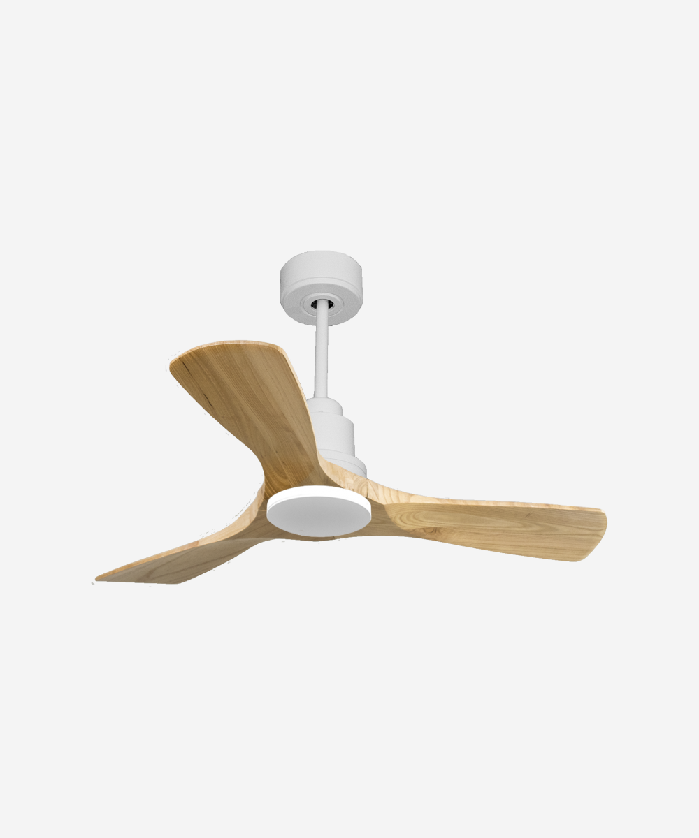 Ventilador de techo Reversible Termostato Wifi Motor DC Techos Inclinados Mando a Distancia Hypersilence Memoria 1