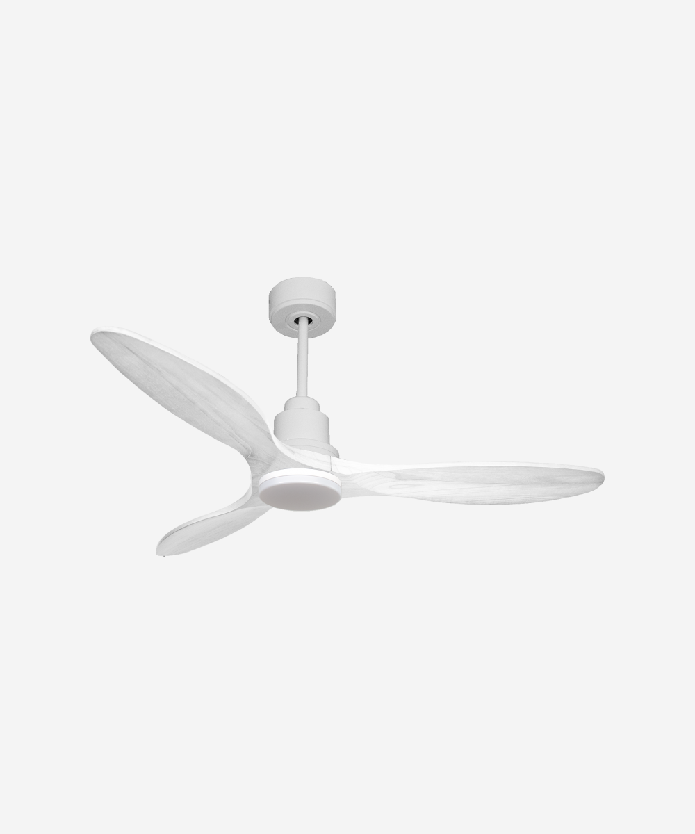 Ventilador de techo Modo Invierno/Verano Termostato Dimable Wifi Motor DC Techos Inclinados Mando a Distancia Luz tres tonos Hypersilence Memoria