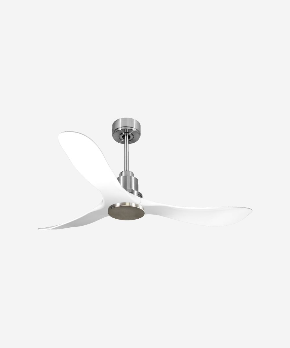 Ventilador de techo Reversible Termostato Wifi Motor DC Techos Inclinados Mando a Distancia Hypersilence Memoria 1