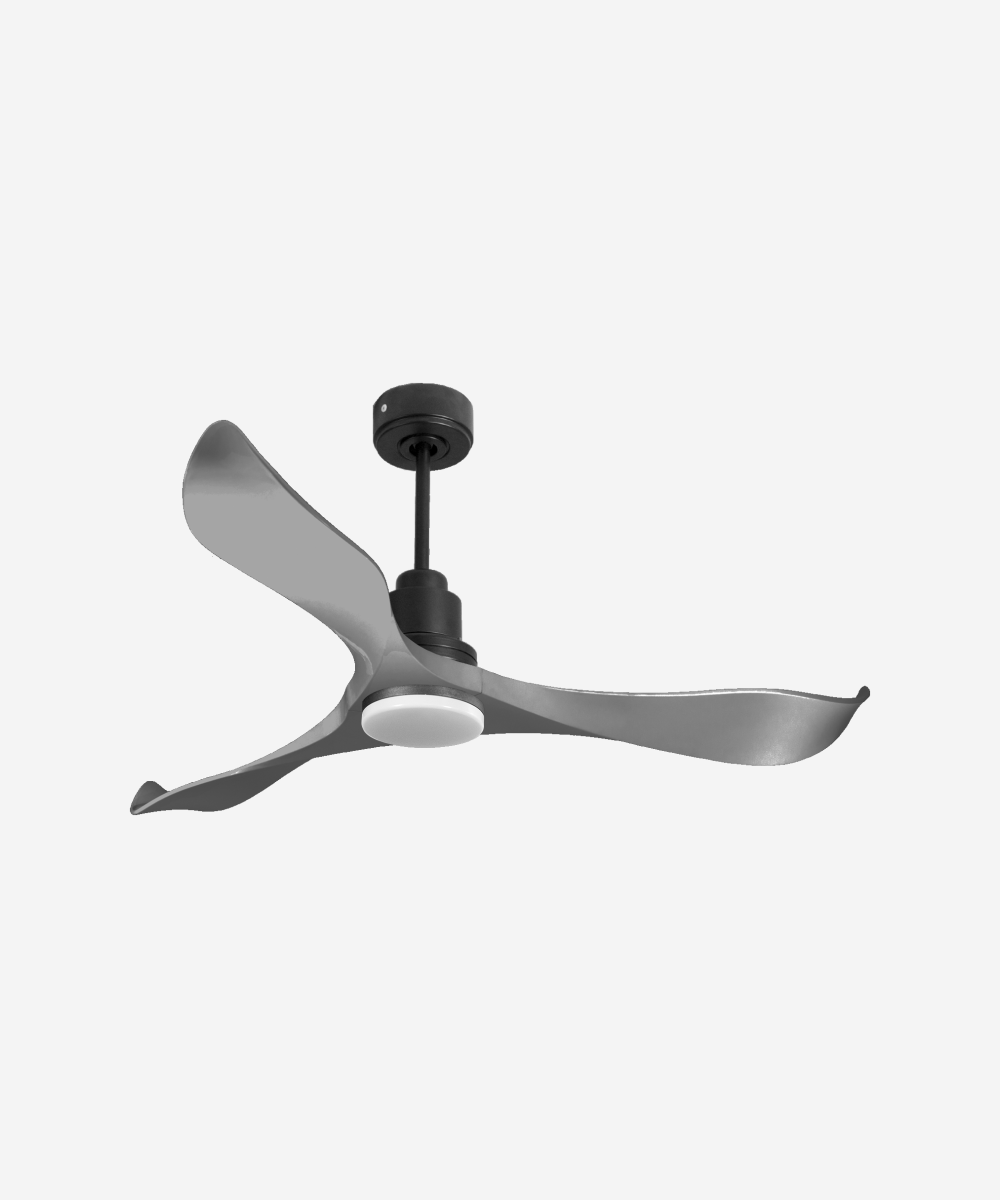 Ventilador de techo Reversible Termostato Dimable Wifi Motor DC Techos Inclinados Mando a Distancia Luz tres tonos Memoria 1