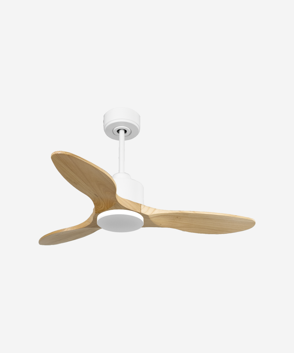 Ventilador de techo Reversible Termostato Wifi Motor DC Techos Inclinados Mando a Distancia Hypersilence Memoria 1