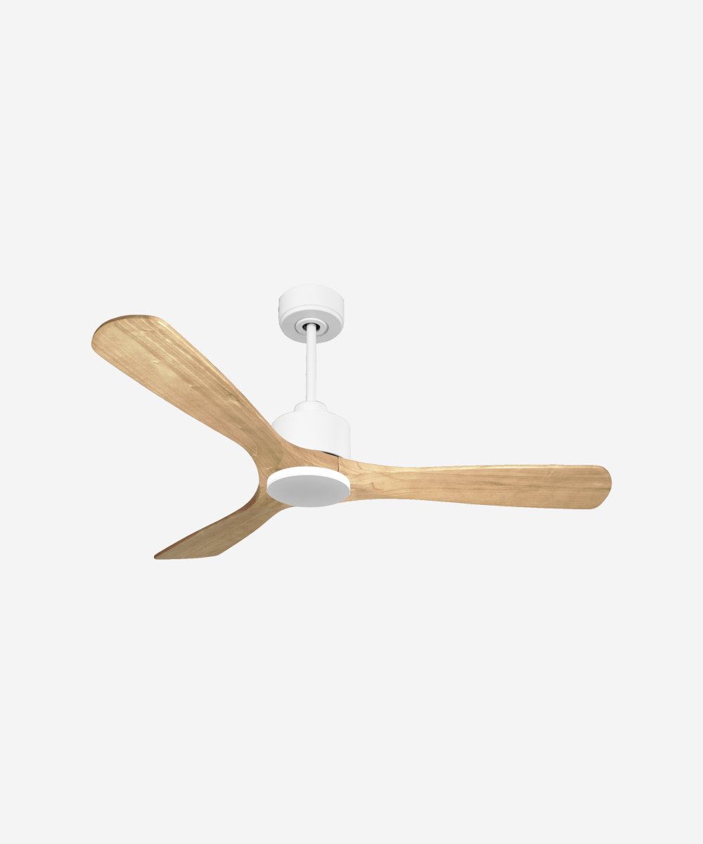 Ventilador de techo Reversible Termostato Wifi Motor DC Techos Inclinados Mando a Distancia Hypersilence Memoria 1