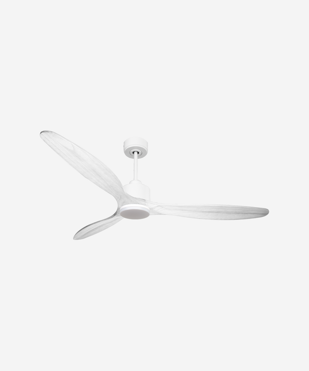 Ventilador de techo Modo Invierno/Verano Termostato Dimable Wifi Motor DC Techos Inclinados Mando a Distancia Luz tres tonos Hypersilence Memoria