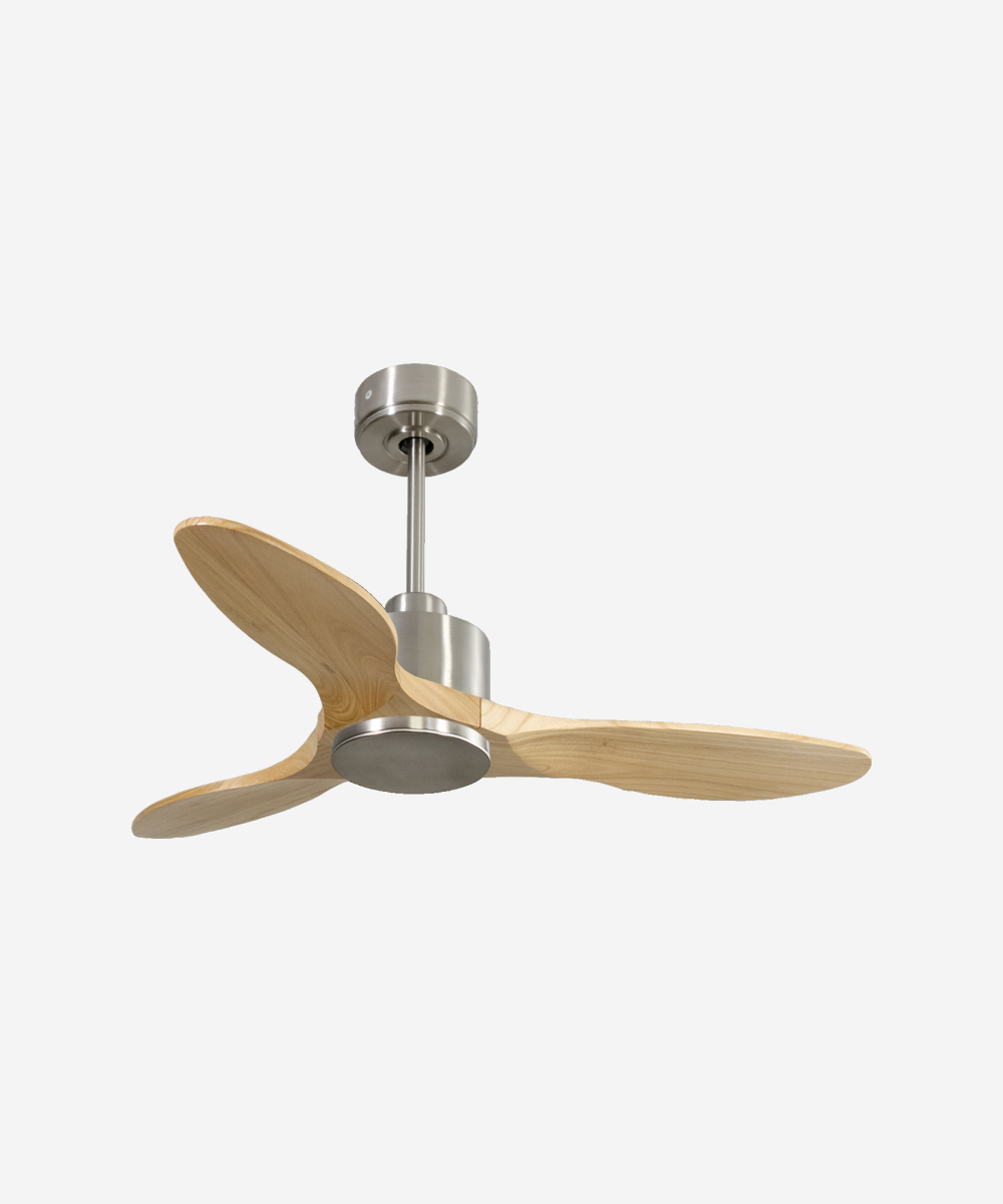 Ventilador de techo Reversible Termostato Wifi Motor DC Techos Inclinados Mando a Distancia Hypersilence Memoria 1