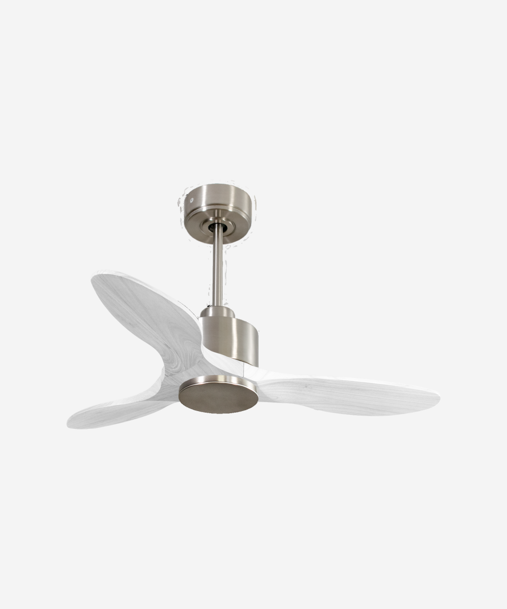 Ventilador de techo Reversible Termostato Wifi Motor DC Techos Inclinados Mando a Distancia Hypersilence Memoria