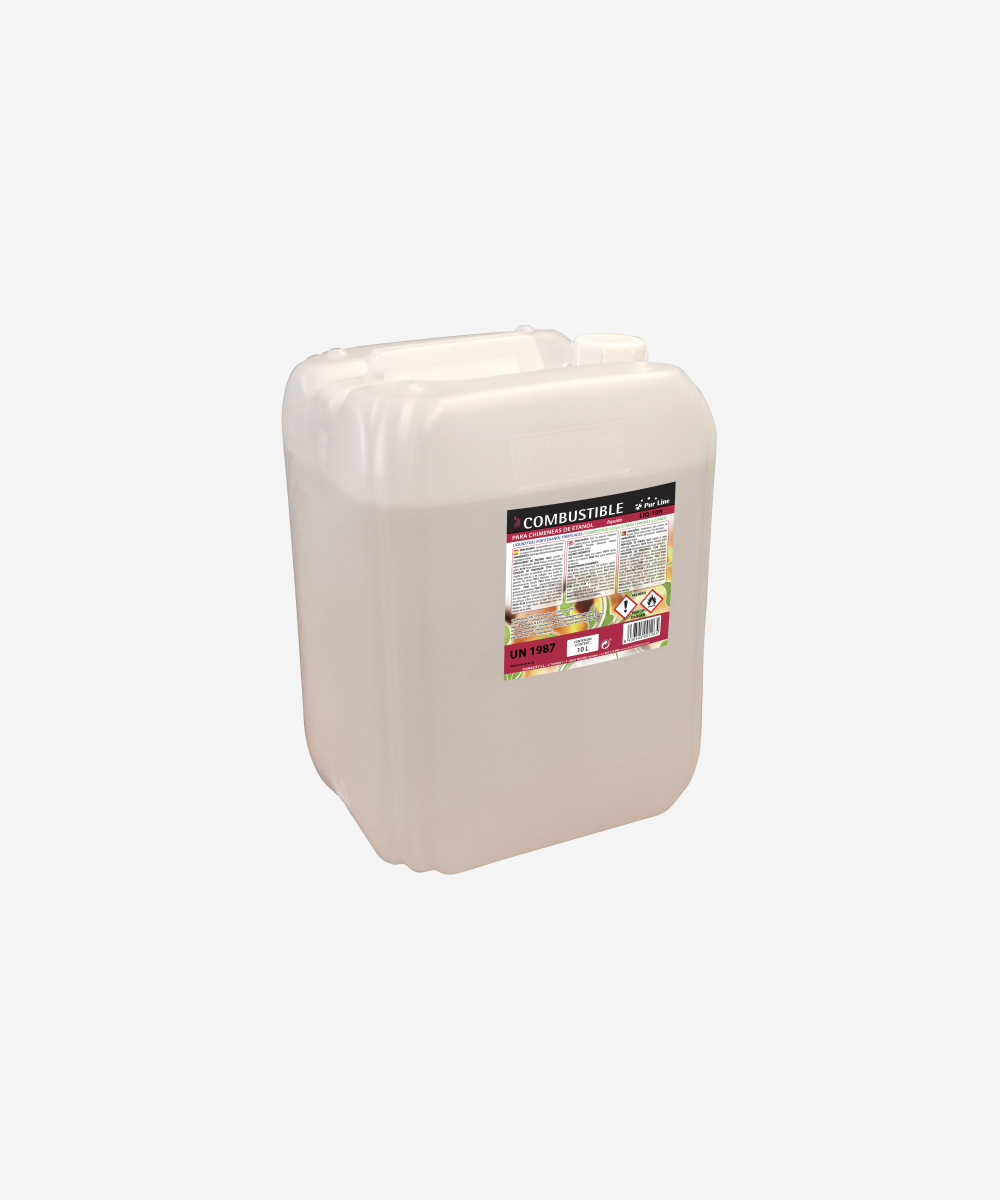 Combustible Etanol de origen natural aroma neutro. Garrafa de 10 litros