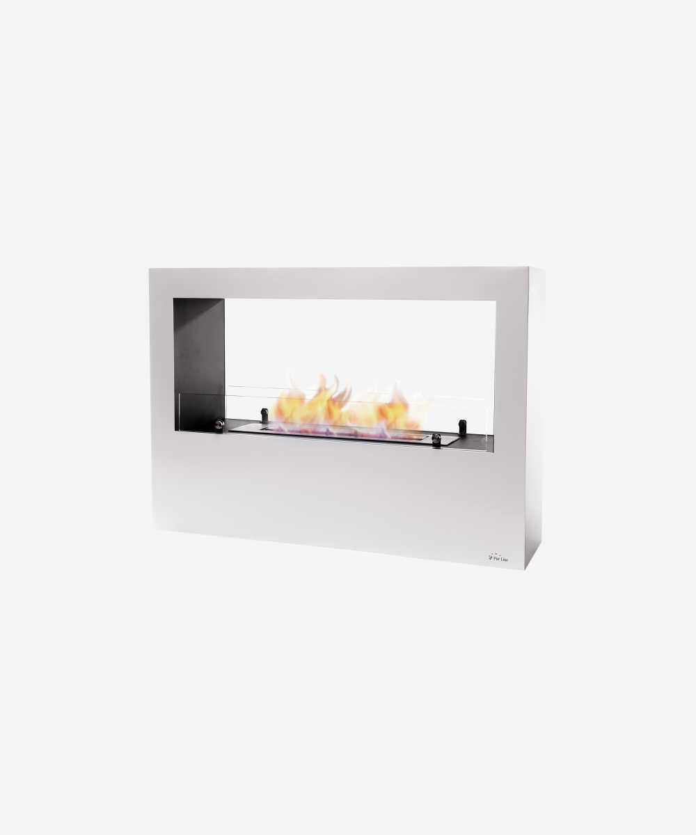 Chimenea de etanol de suelo, 3500W, diseño rectangular de grandes dimensiones en acero