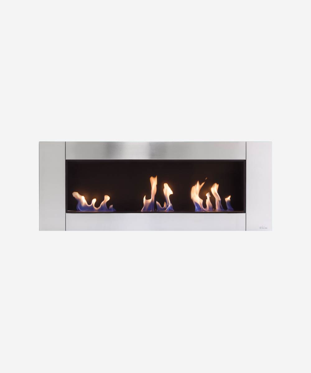 Chimenea de etanol panorámica con 3 quemadores