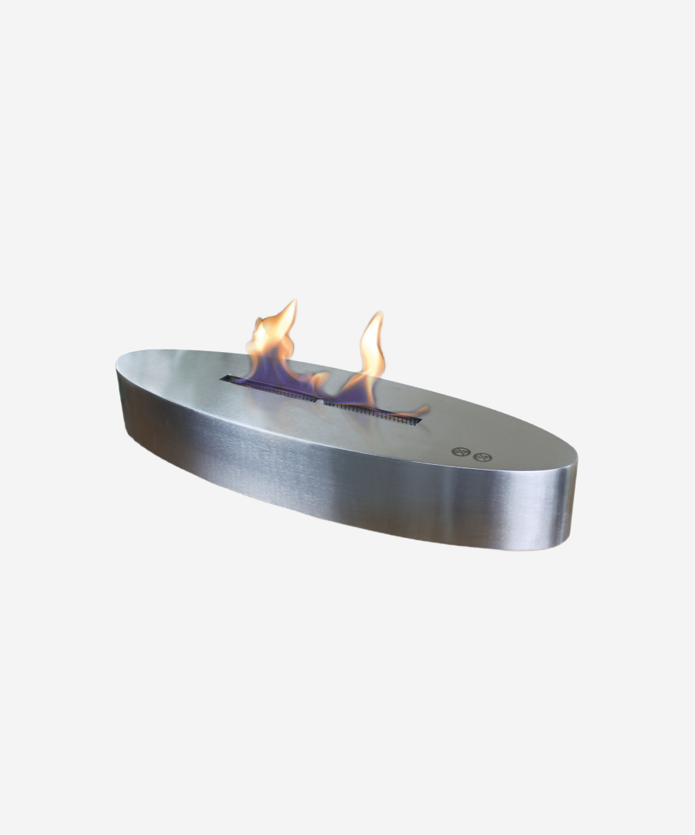 Chimenea de etanol de sobremesa en acero inoxidable