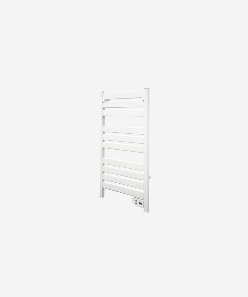 Toallero Eléctrico mural 500W en aluminio, blanco, display LED