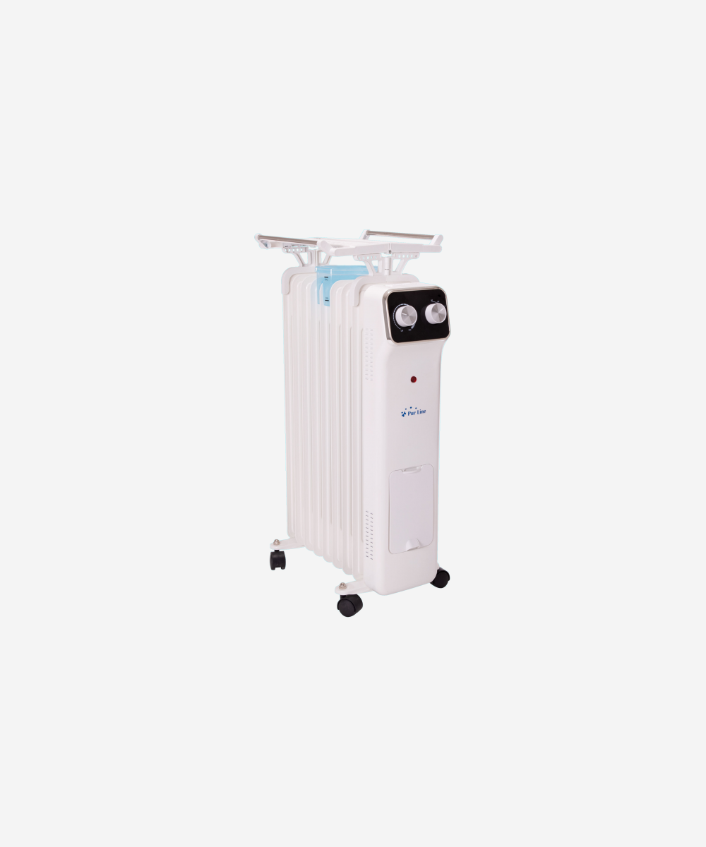 Radiador de aceite 2500W bajo consumo con recipiente para humidificación