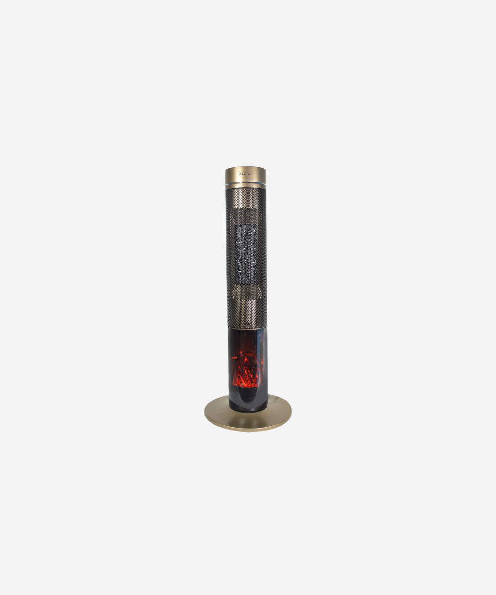 Calefactor 2kW con efecto digital de fuego eléctrico