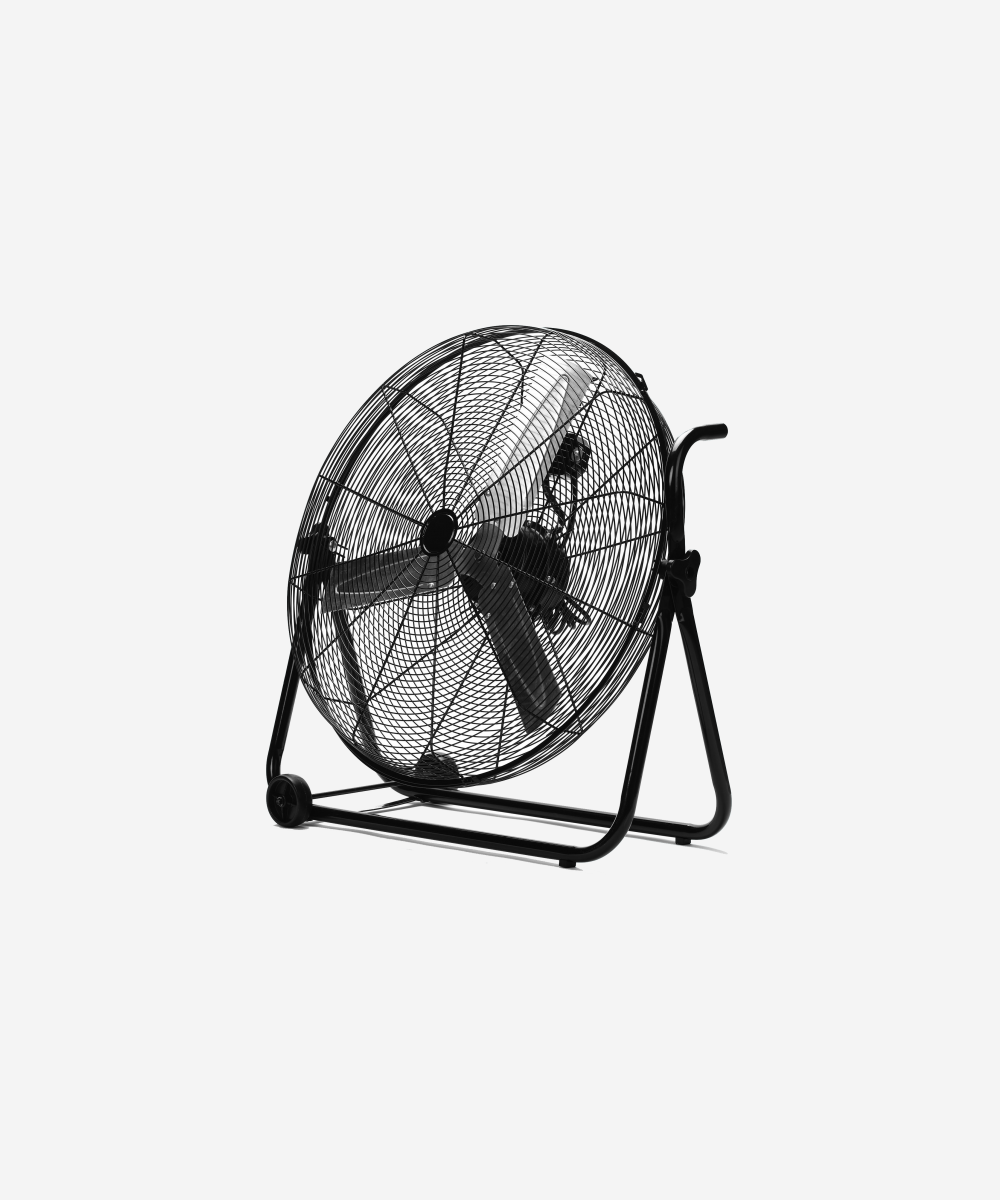 Ventilador industrial de aluminio 160 W con 3 velocidades y ruedas