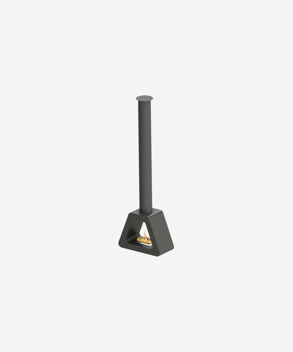 Chimenea de etanol de techo en acero negro