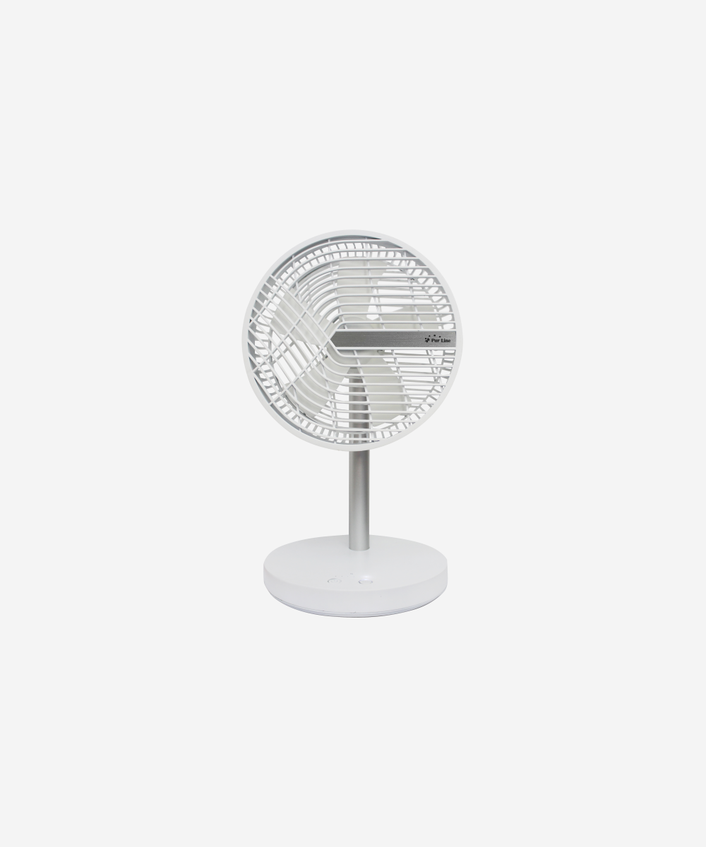 Ventilador de sobremesa con batería de litio recargable