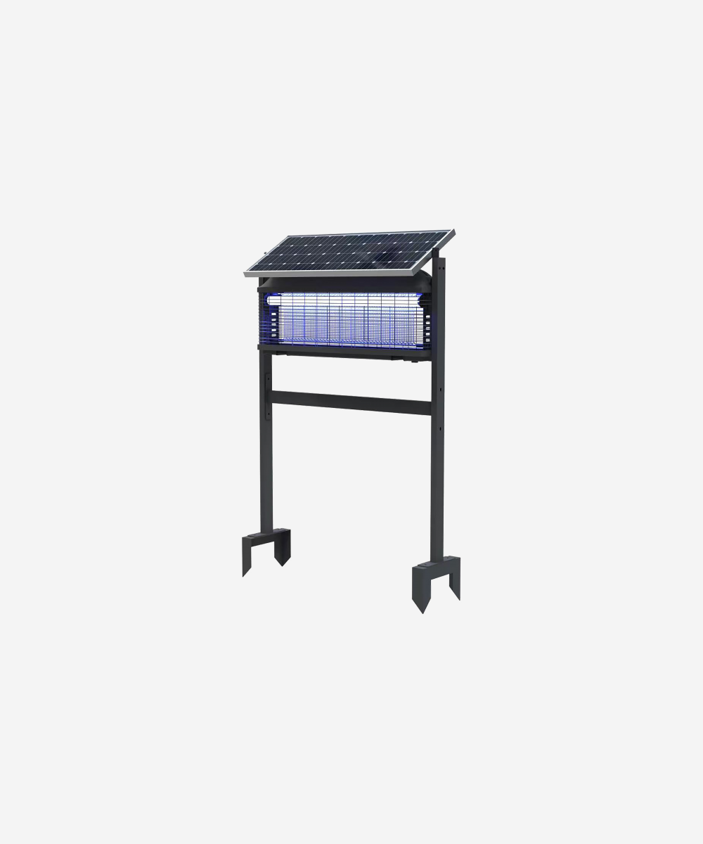 Matainsectos para exterior con panel solar y batería