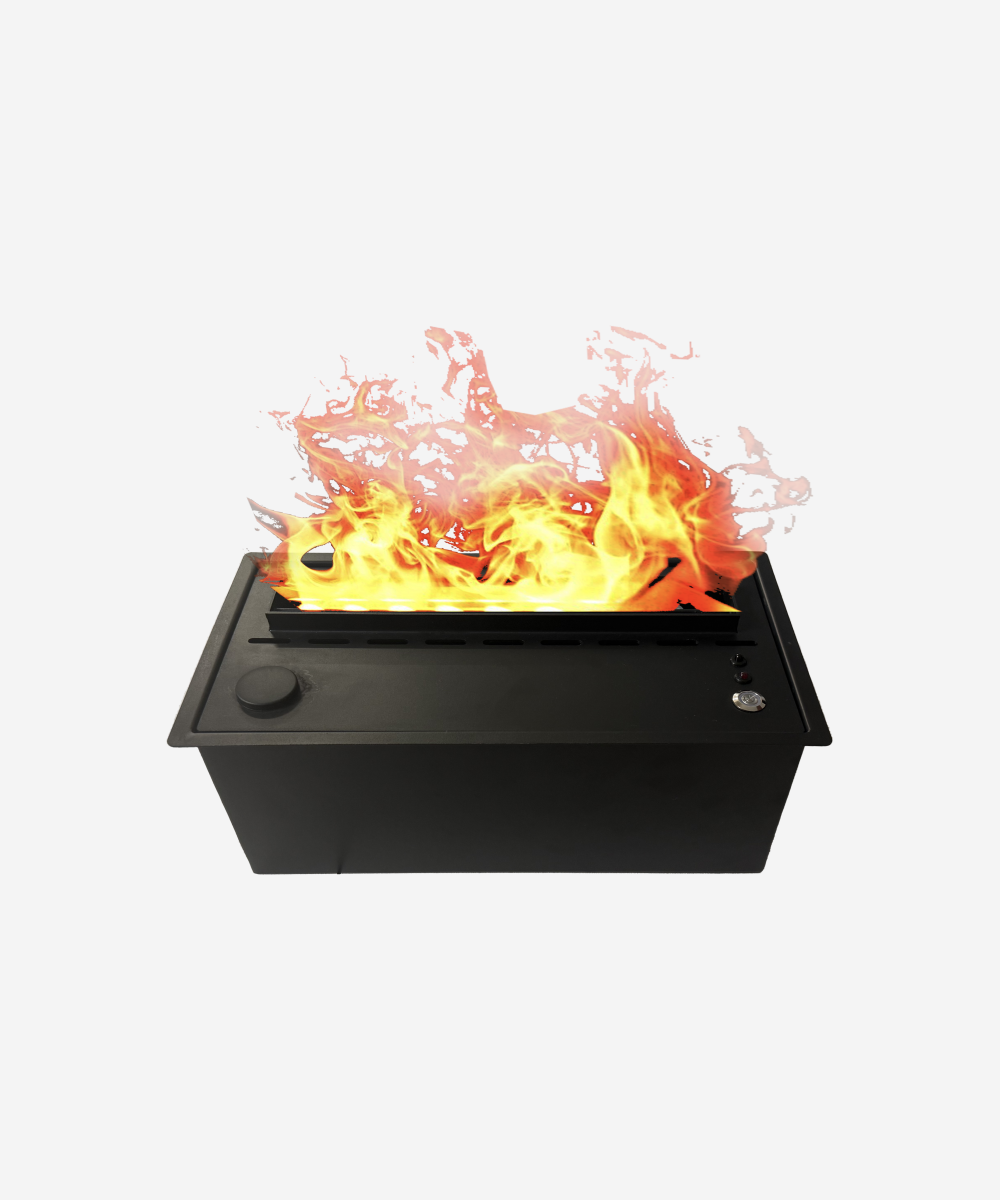 Chimenea decorativa con llama simulada tamaño compacto