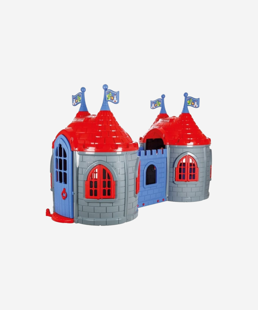 Castillo infantil de plástico con dos torres DOUBLE DRAGON CASTLE