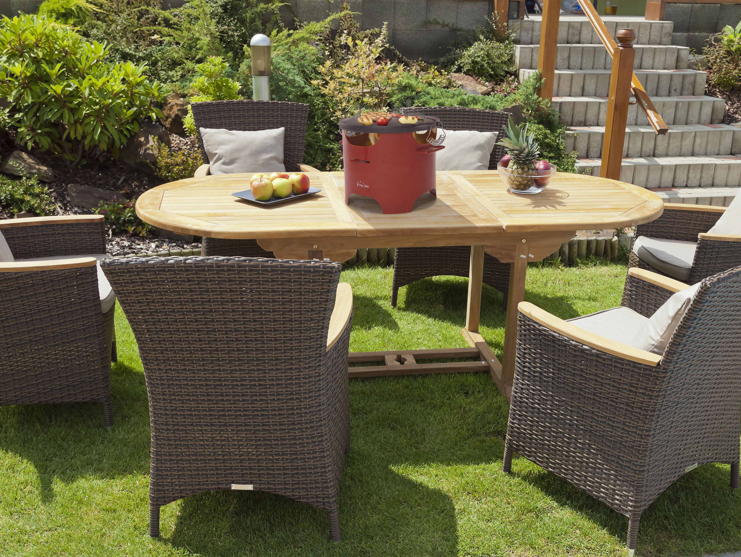 Barbacoa de Biocombustible con plancha redonda de hierro fundido