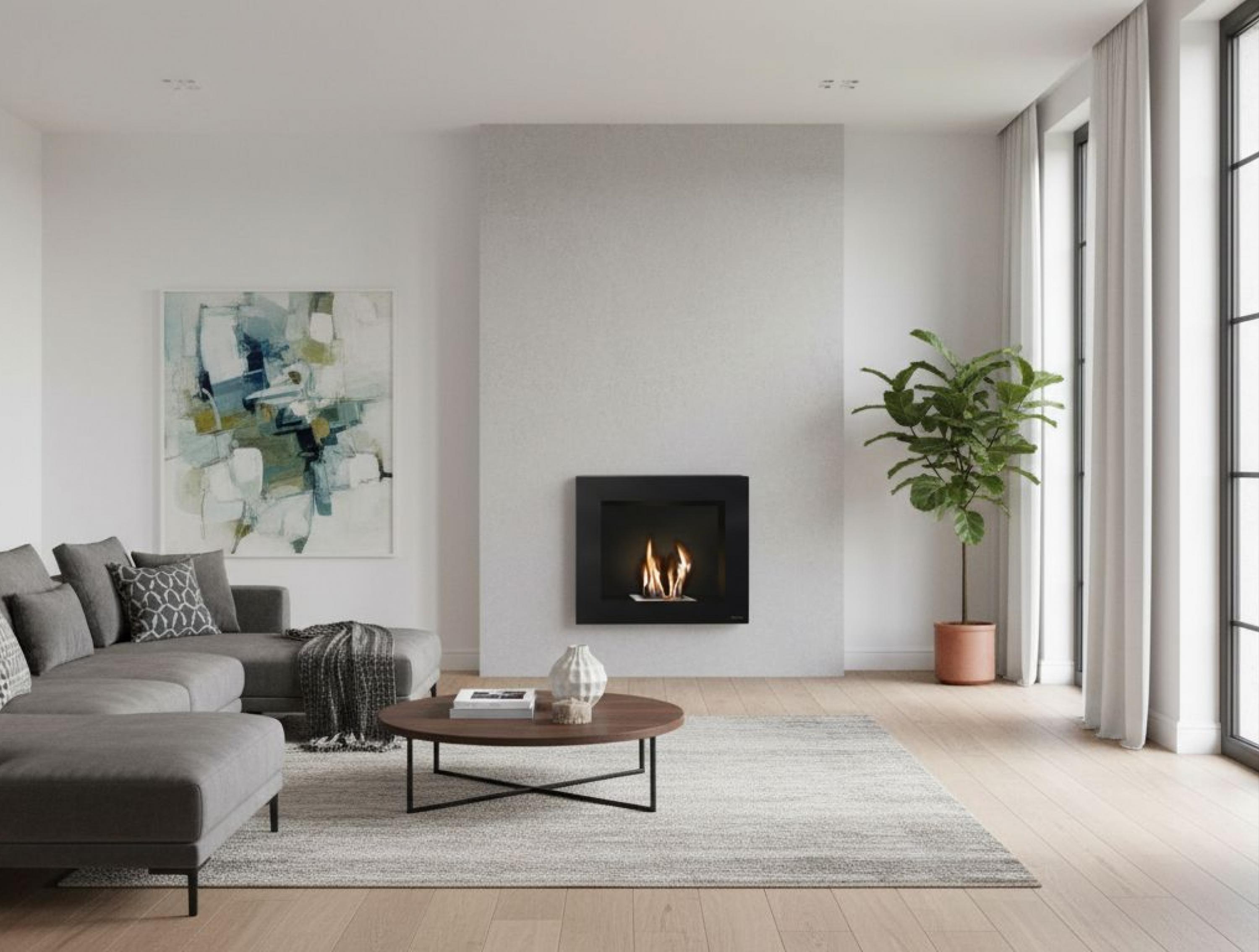 Biochimenea mural de etanol en acero color negro BESTBIO B FLAME