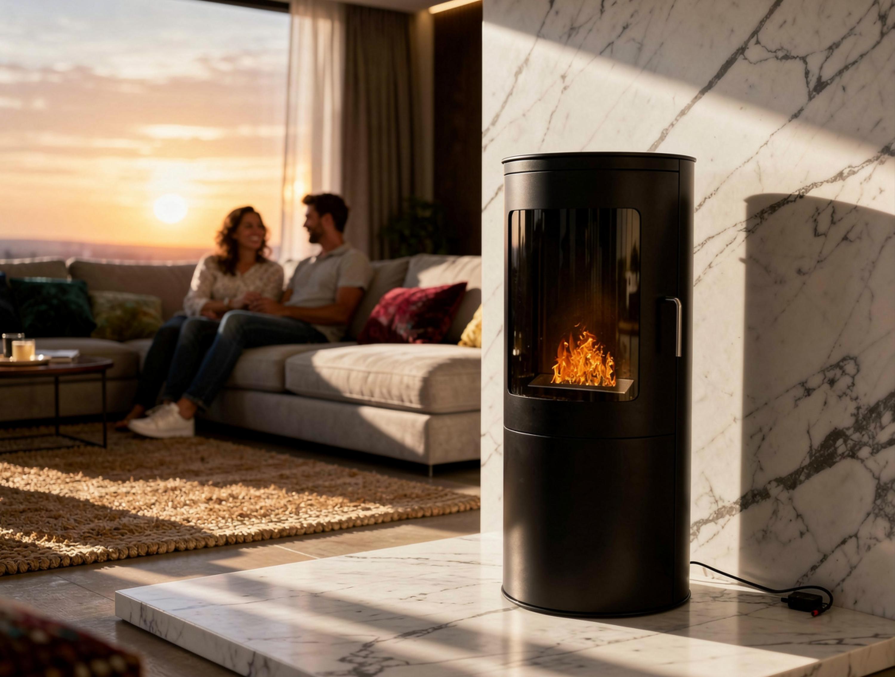 Estufa de bioetanol con parte trasera recta BESTFIRE COMPAC