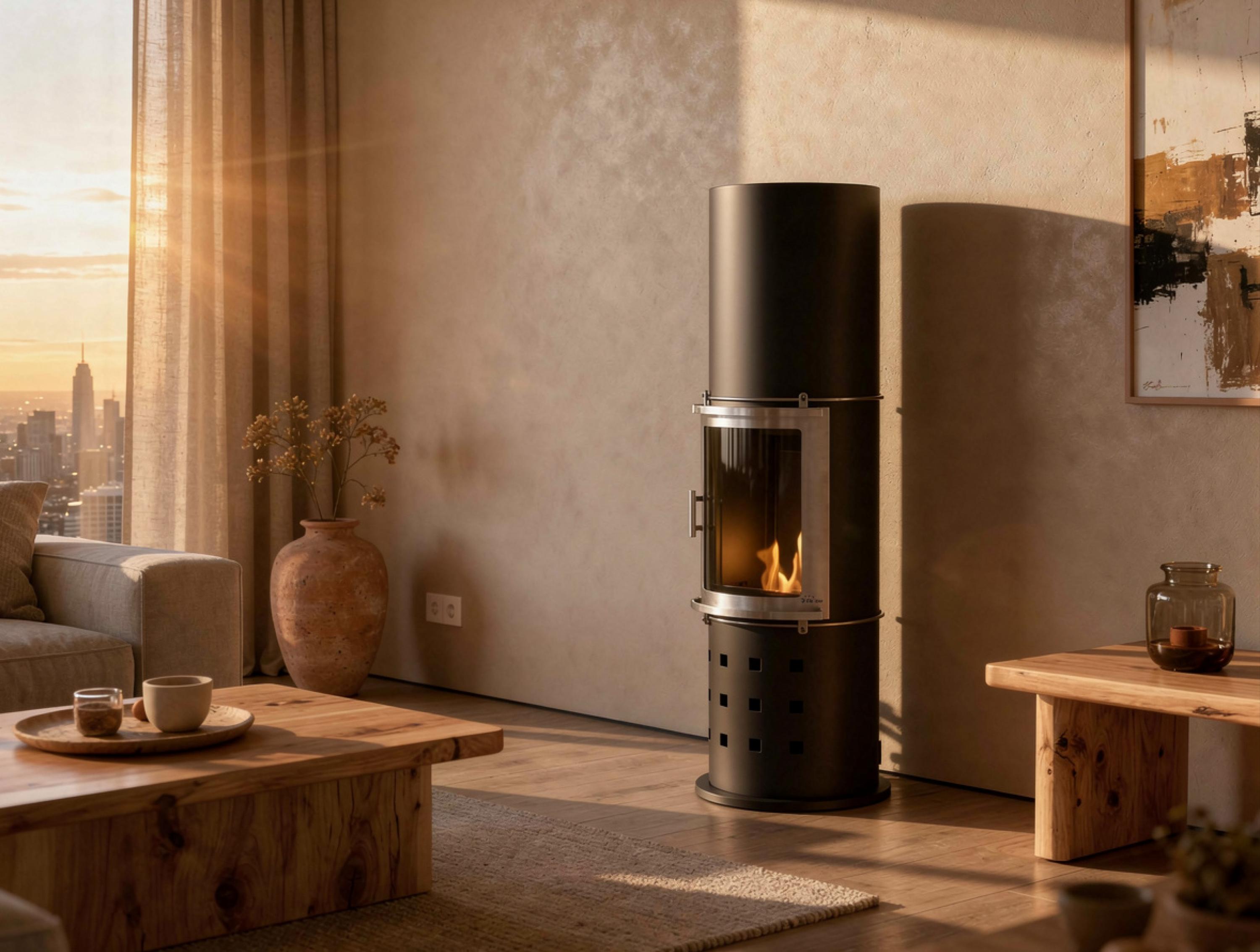 Estufa de bioetanol con puerta corredera BESTFIRE DESIGN de PURLINE